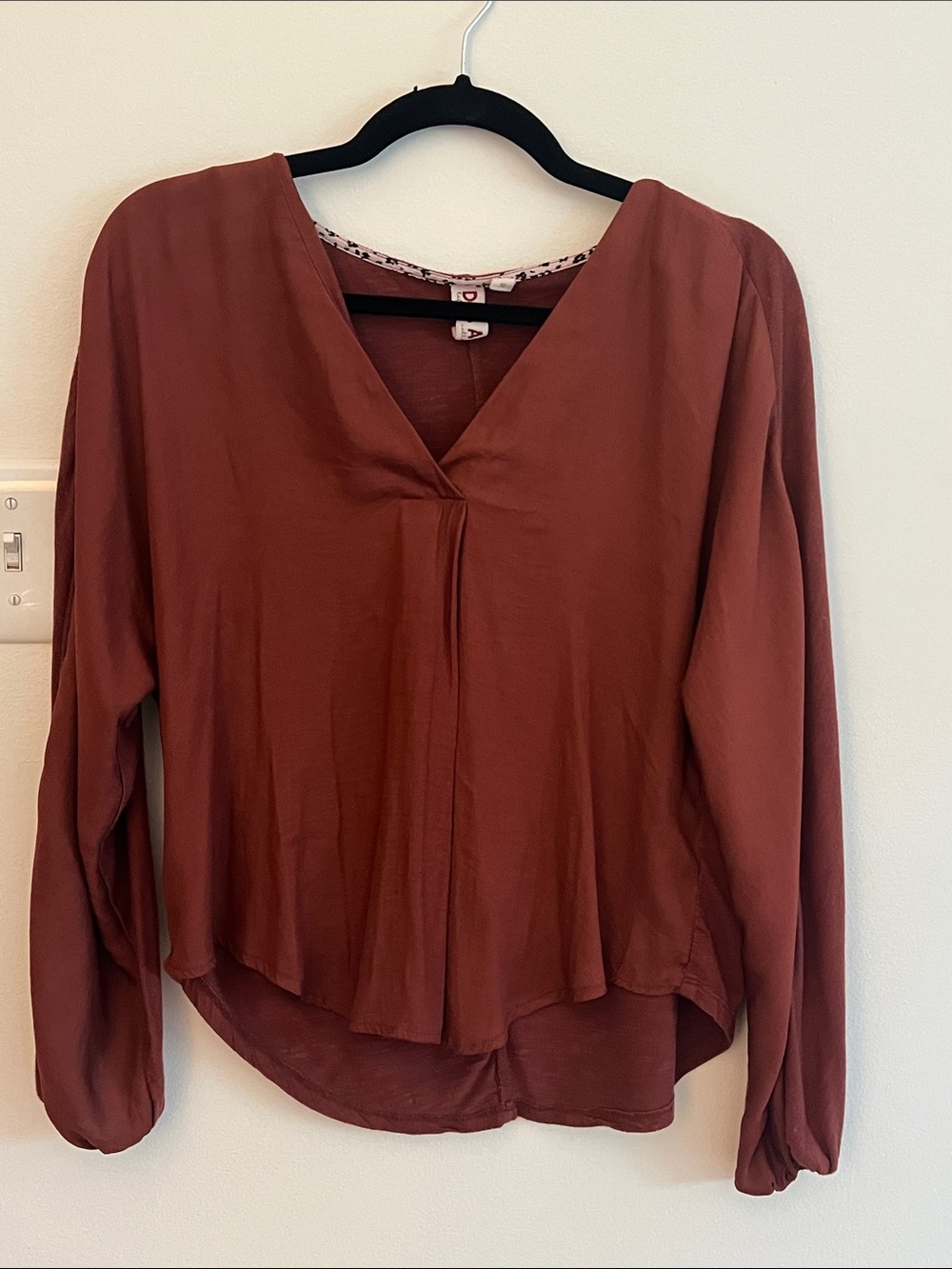 Anthropologie dolan Left Coast Contessa Blouse in Burnt Orange